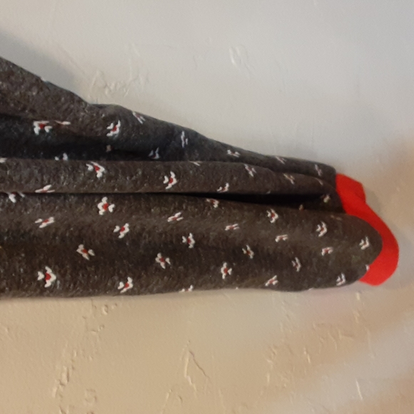 Sz (16/18) Super Soft Reindeer Gray Red White Pajama Set - Picture 4 of 12